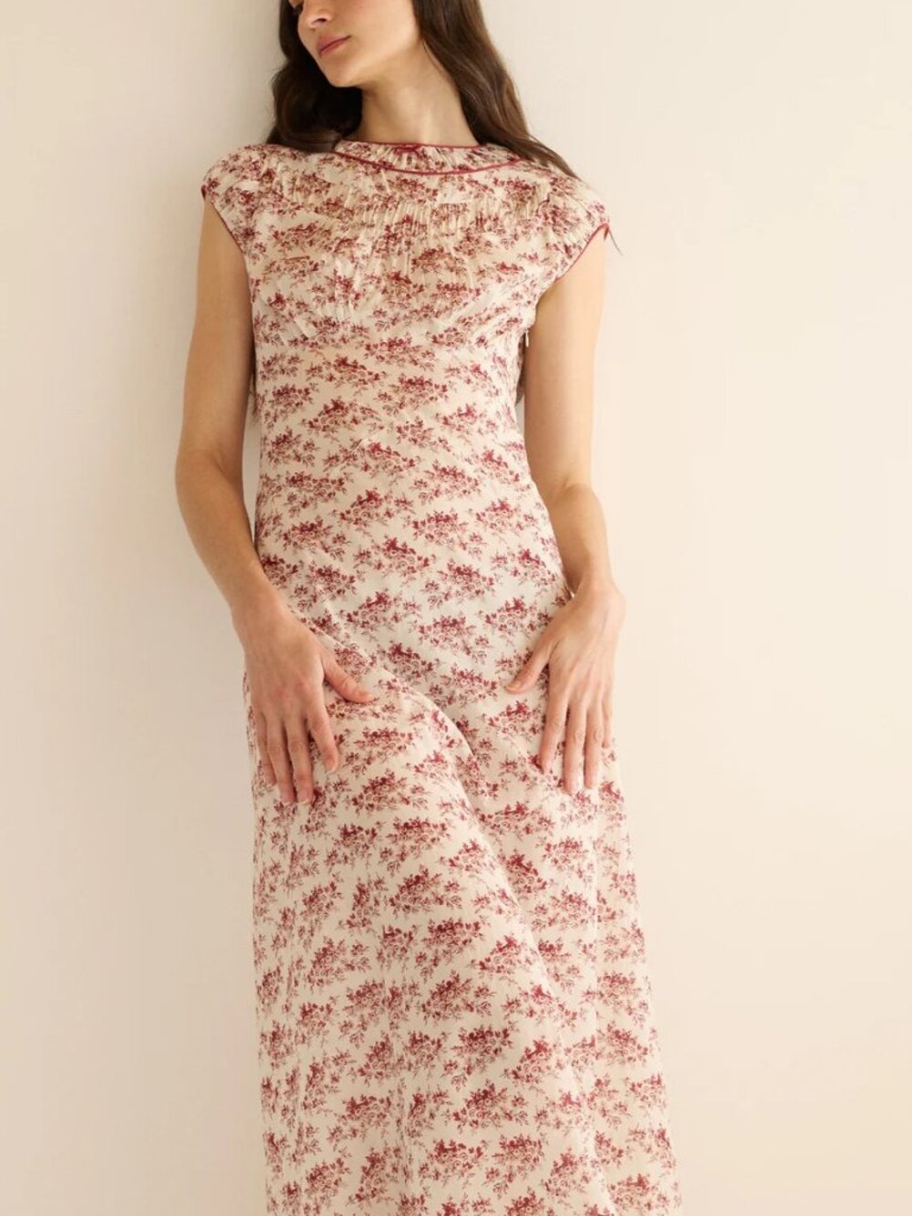 DÔEN raphaela floral print midi dress